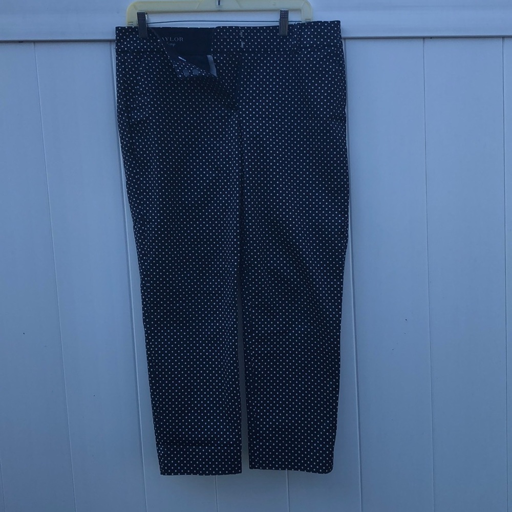 Ann Taylor Polka Dot Capri Dress Pants